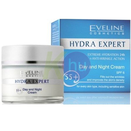 Eveline Hydra55+ arckrém 50ml 24h. 11190140