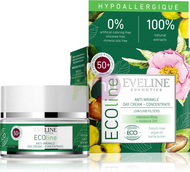 Eveline ECO  LINE 50+ Ránctalanító nappali krém-koncentrátum 50ml 11190177