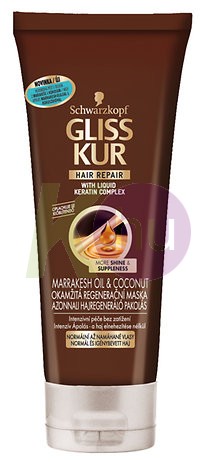 Gliss Kur azonnali hajreg. pakolás 200ml Marrakesh Olaj & Kókuszdió 11950130