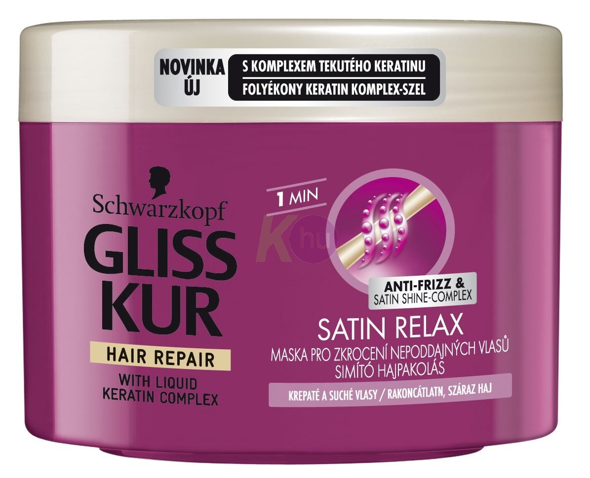 Gliss Kur int. tég. pakolás 300ml Satin Relax-fény és simaság 12031271