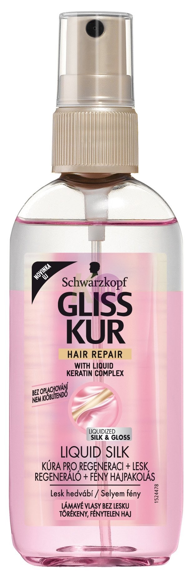 Gliss Kur kétfázisú ápoló spray 100ml folyékony selyem 12031286