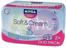 Nivea Baby törl.2*63db Soft & Cream 12031304