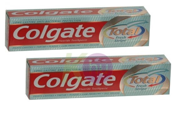 Colgate Colg. fogkrem DUO  2x75ml Total Fresh Stripe 16002100