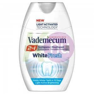 Vademecum 2in1 fogkrém+szájöblítő 75ml White Fresh 16032612