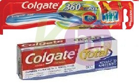 Colgate Colg. fogkefe 360 lágy+total fogkrém többféle 16503101