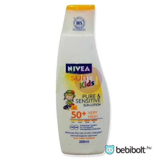 Nivea naptej F50 200ml Pure&Sensitive 17004001