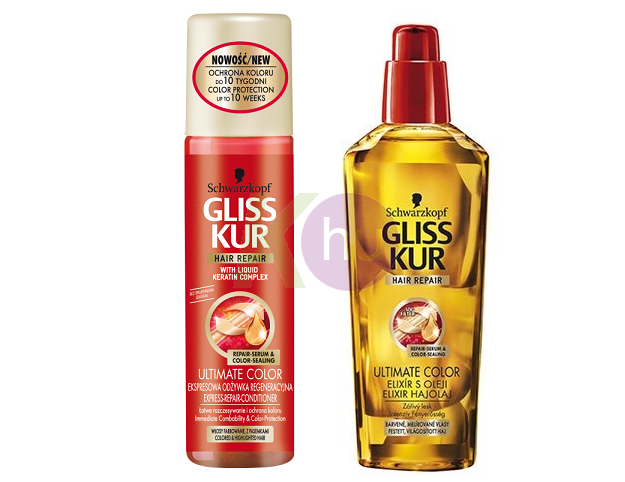 Gliss Kur 14 kar.csom Color balzsam 200ml+elixír hajolaj 75ml 19727159