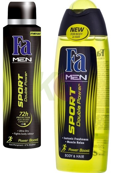 Fa 17 kar.csom férfi Sport Double Power Boost tus 250ml + deo 150ml 19727314
