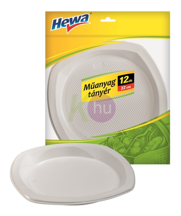 HEWA műanyag tányér 12db lapos 22059056