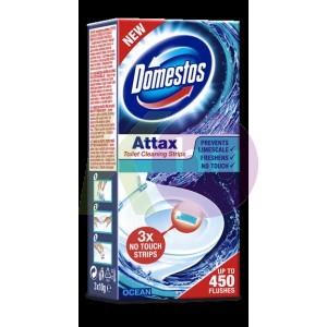 Domestos Attax WC tisztito csik 3x10g Ocean 23013508