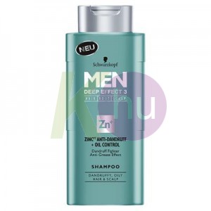 Schwarzkopf sampon 250ml Men Cink Pirition korpásodás-zsírosodásgátló 24076522