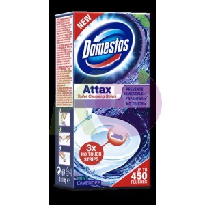 Domestos Attax WC tisztító csík 3x10g Lavender 24158853