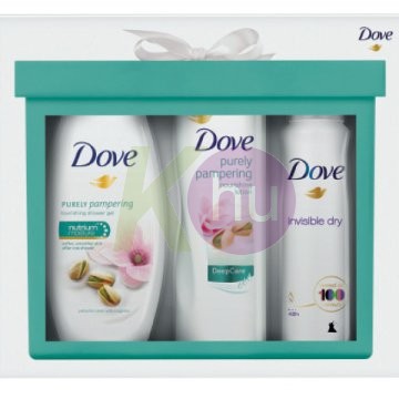 Dove 16 kar.csom Pisztácia tus 250ml+test 250ml+Dry deo 150ml+Neszesszer 24158950