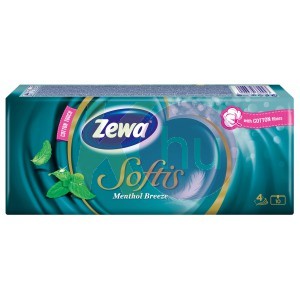 Zewa Softis p.zsebkendő 10 x 9 menthol 31000570