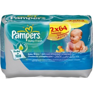 Pampers törlőkendő baby fresh ut. 2*64-es 31098707