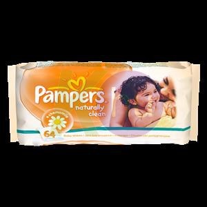 Pampers törlőkendő Naturally Clean 64-es 31098708