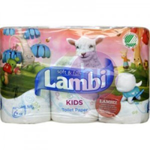 Lambi 3 rétegű toalettpapír 6 tek. Kids 32100703