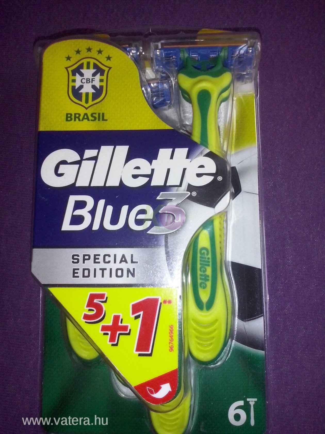 Gillette Gil. Blue3 eldobh. borotva 5+1db Brazil 33107040