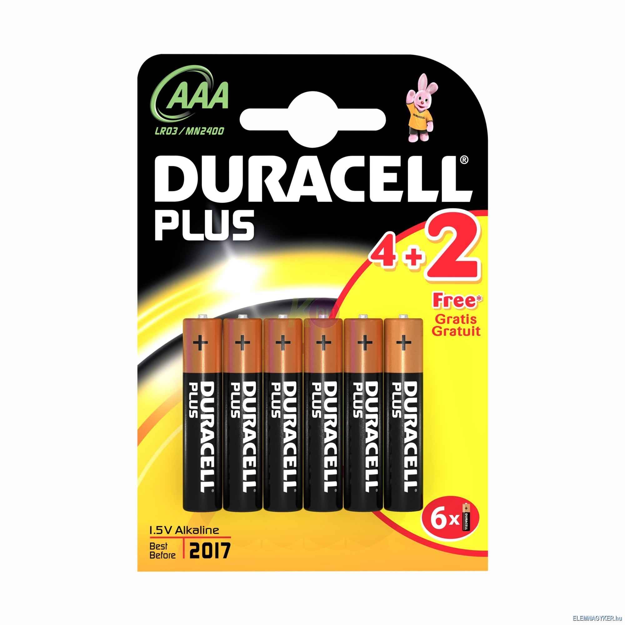 Duracell Basic MN2400/AAA mikroelem 4+2 51204600