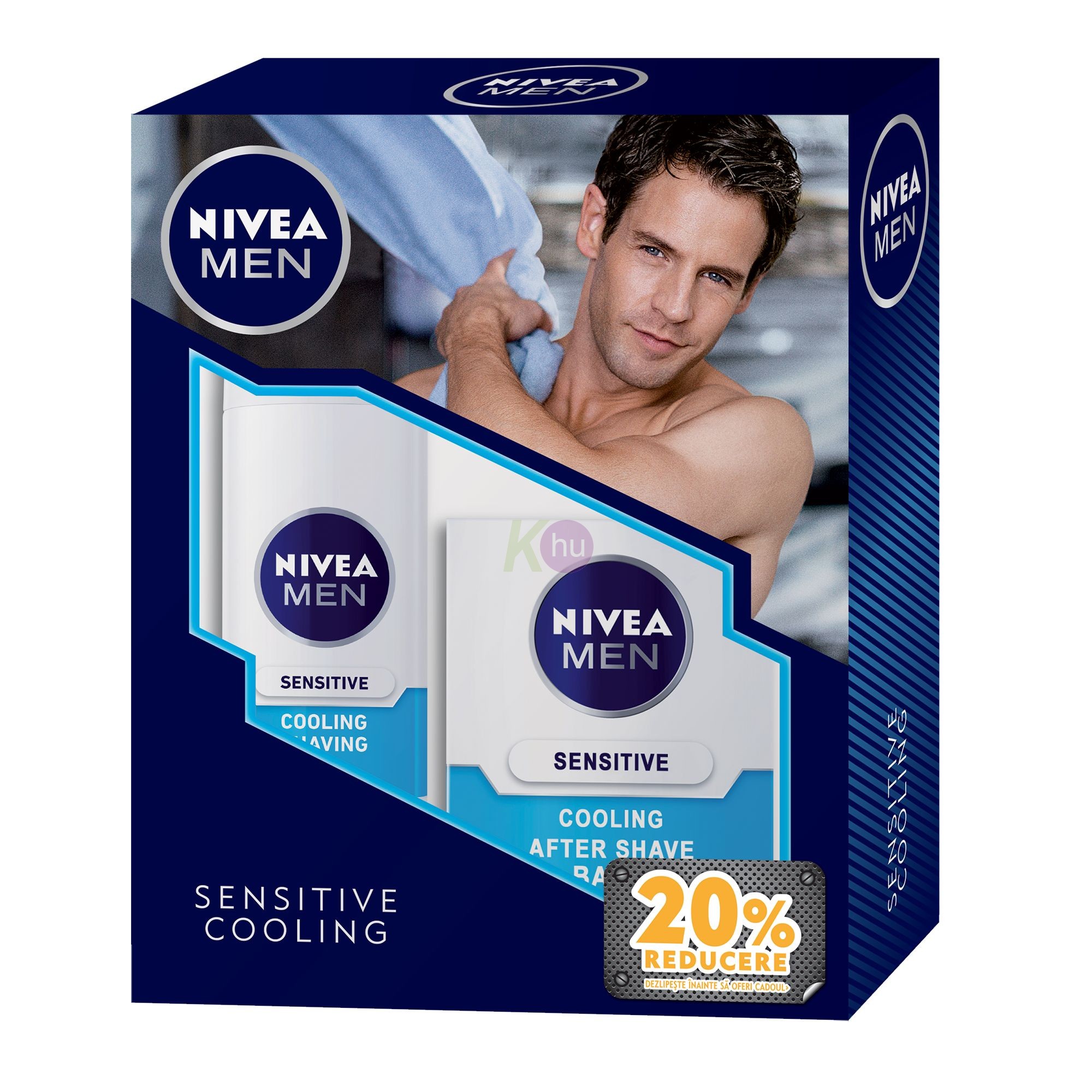 Nivea kar.csom MEN Sensitive Cooling bor.gél 200ml + after balzsam 100ml 52645923