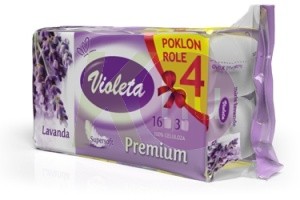 Violeta Prémium 3 rét. toalettp. 12+4 tek. Levendula 82600007
