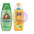 MULTI 14 kar.csom Schauma sampon 250ml 7gyógynöv+Fa tus 250ml Vitamin Mézdinnye 19727176